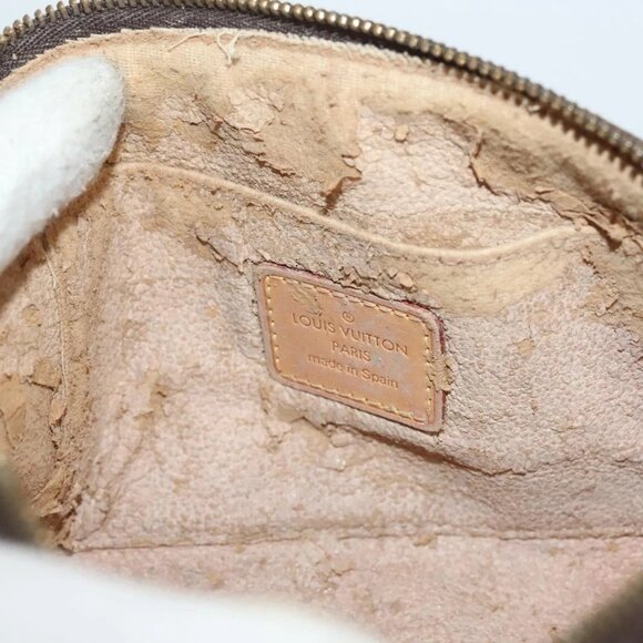 LOUIS VUITTON Monogram Pochette Cosmetic PM Cosmetic Pouch M47515 LV Auth 128420 - Picture 10 of 16